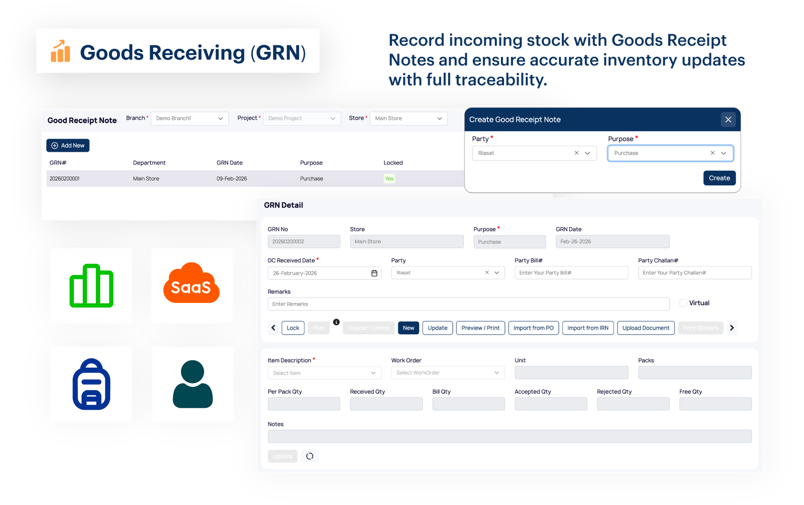 Goods Receiving (GRN)