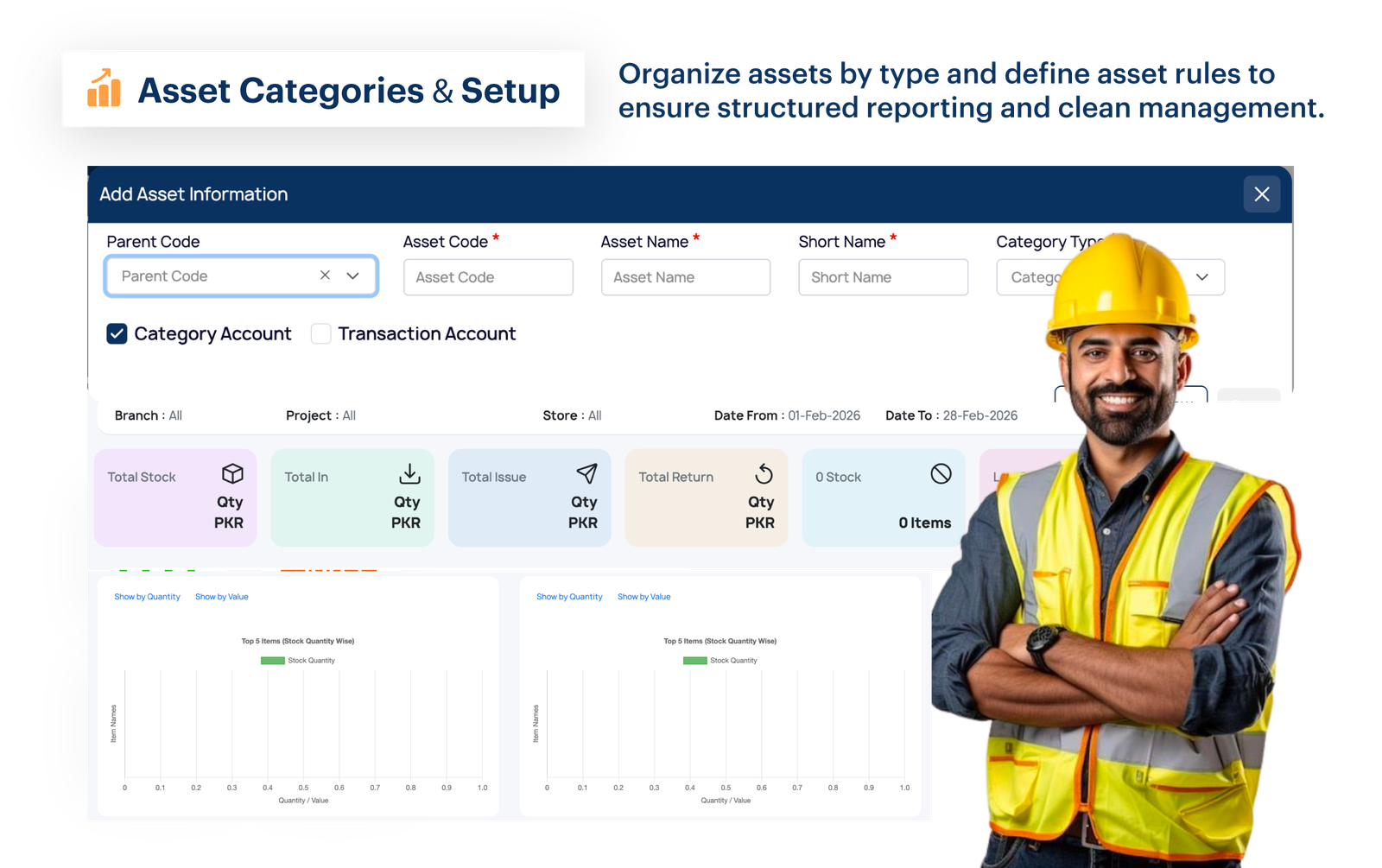 Asset Categories & Setup
