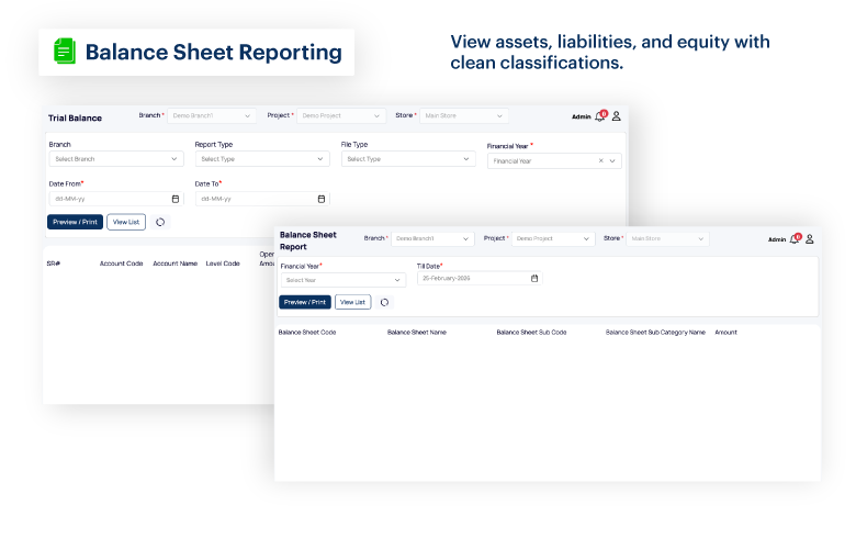 Balance Sheet Reporting