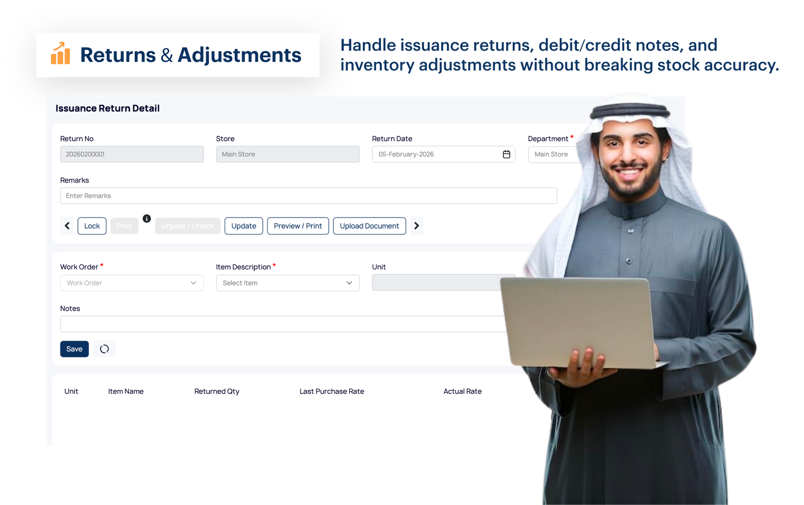 Returns & Adjustments