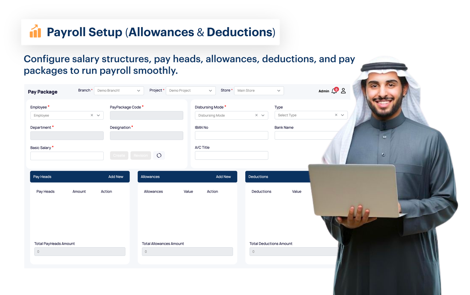 Payroll Setup (Allowances & Deductions)